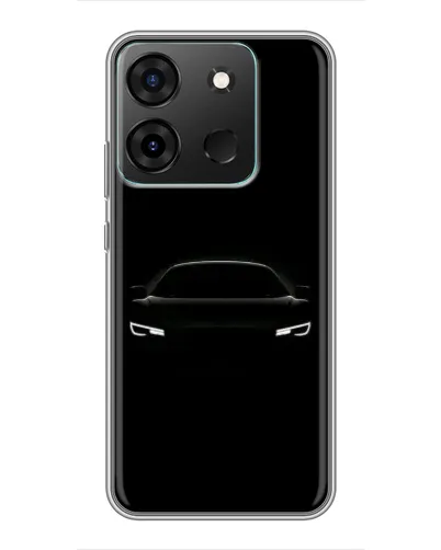 Чехол для Infinix Smart 7 с картинкой «Взгляд Audi в темноте»