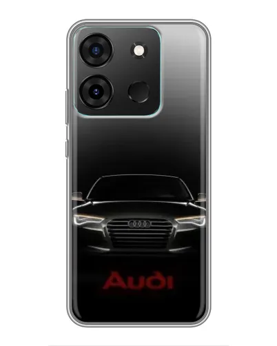 Чехол для Infinix Smart 7 с картинкой «Audi — градиентный контур»
