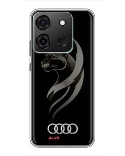 Чохол для Infinix Smart 7 з картинкою «Графіка — пантера та Audi»