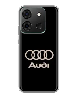 Чохол для Infinix Smart 7 з картинкою «Audi — золотий логотип»