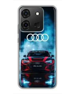 Чохол для Infinix Smart 7 з картинкою «Audi Sport — неон»
