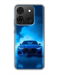 Чохол для Infinix Smart 7 з картинкою «Audi — блакитна енергія»