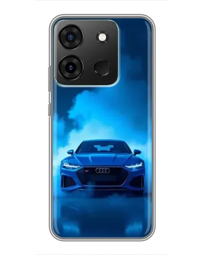 Чехол для Infinix Smart 7 с картинкой «Audi — голубая энергия»