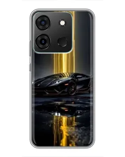 Чохол для Infinix Smart 7 з картинкою «Нічний Lamborghini драйв»