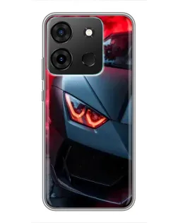 Чохол для Infinix Smart 7 з картинкою «Lamborghini червоне сяйво»