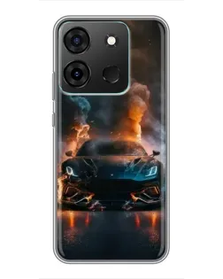 Чохол для Infinix Smart 7 з картинкою «Lamborghini димна естетика»