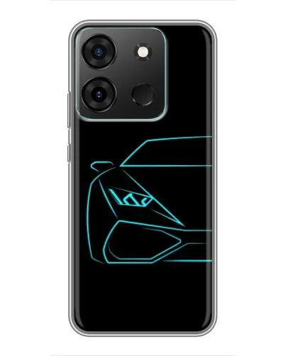 Чохол для Infinix Smart 7 з картинкою «Блакитний силует Lamborghini» Чохол для Infinix Smart 7 з картинкою «Блакитний силует Lamborghini»