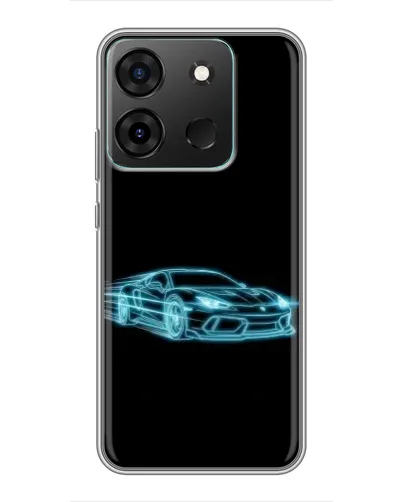 Чохол для Infinix Smart 7 з картинкою «Неоновий контур Lamborghini» Чохол для Infinix Smart 7 з картинкою «Неоновий контур Lamborghini»