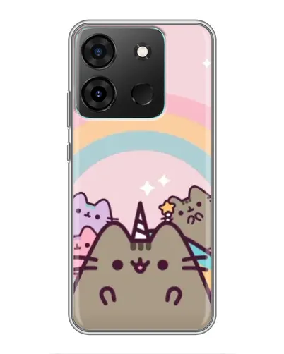 Чехол для Infinix Smart 7 с картинкой «Единорог Pusheen»