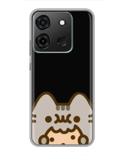 Чехол для Infinix Smart 7 с картинкой «Пушин на черном»