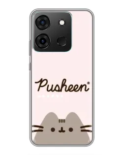 Чехол для Infinix Smart 7 с картинкой «Pusheen логотип»