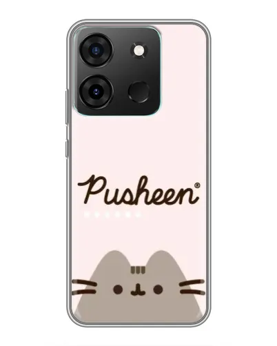 Чехол для Infinix Smart 7 с картинкой «Pusheen логотип»