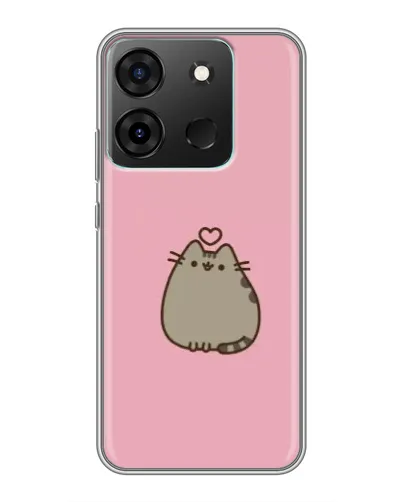 Чехол для Infinix Smart 7 с картинкой «Pusheen сердце»