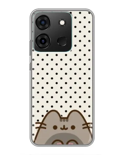 Чехол для Infinix Smart 7 с картинкой «Пушин в горошек»
