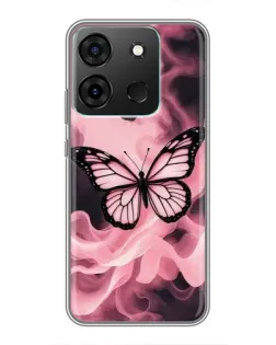 Чохол для Infinix Smart 7 з картинкою «Метелик у диму»
