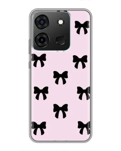 Чохол для Infinix Smart 7 з картинкою «Чорні банти Coquette»