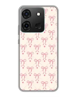 Чохол для Infinix Smart 7 з картинкою «Рожеві бантики Coquette»