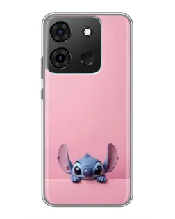 Чехол для Infinix Smart 7 с картинкой «Stitch выглядывает»