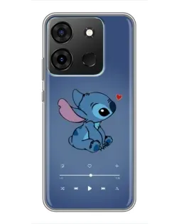 Чехол для Infinix Smart 7 с картинкой «Музыкальный Stitch»