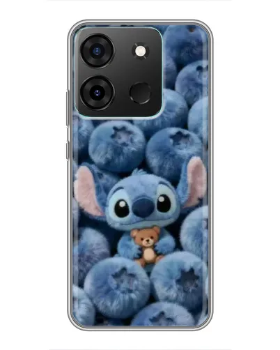 Чехол для Infinix Smart 7 с картинкой «Стич и голубика» Чехол для Infinix Smart 7 с картинкой «Стич и голубика»