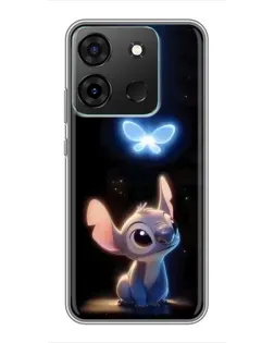 Чехол для Infinix Smart 7 с картинкой «Сияющий Стич»
