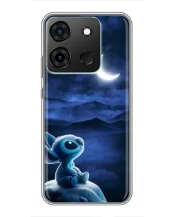 Чехол для Infinix Smart 7 с картинкой «Лунная ночь Стича»