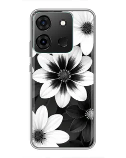 Чохол для Infinix Smart 7 з картинкою «Монохромні айстри» Чохол для Infinix Smart 7 з картинкою «Монохромні айстри»