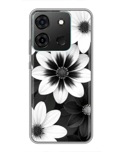 Чехол для Infinix Smart 7 с картинкой «Монохромные астры» Чехол для Infinix Smart 7 с картинкой «Монохромные астры»