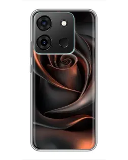 Чохол для Infinix Smart 7 з картинкою «Шовкова чорна троянда» Чохол для Infinix Smart 7 з картинкою «Шовкова чорна троянда»