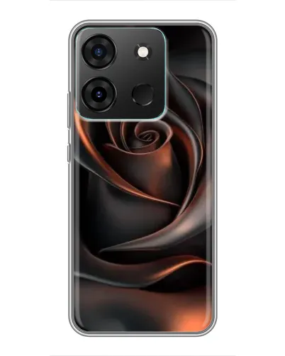 Чехол для Infinix Smart 7 с картинкой «Шелковая черная роза» Чехол для Infinix Smart 7 с картинкой «Шелковая черная роза»
