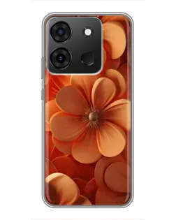 Чохол для Infinix Smart 7 з картинкою «Помаранчева макро квітка» Чохол для Infinix Smart 7 з картинкою «Помаранчева макро квітка»