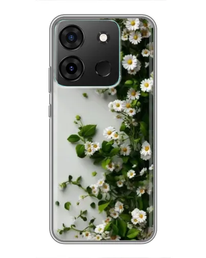 Чехол для Infinix Smart 7 с картинкой «Ветка мелких белых цветов» Чехол для Infinix Smart 7 с картинкой «Ветка мелких белых цветов»
