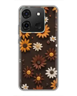 Чохол для Infinix Smart 7 з картинкою «Візерунок з маленьких соняшників» Чохол для Infinix Smart 7 з картинкою «Візерунок з маленьких соняшників»