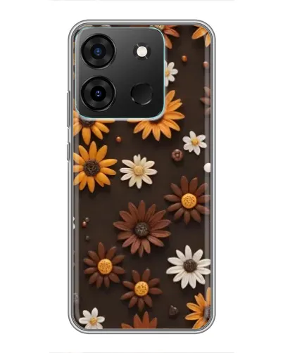 Чехол для Infinix Smart 7 с картинкой «Узор из маленьких подсолнухов» Чехол для Infinix Smart 7 с картинкой «Узор из маленьких подсолнухов»