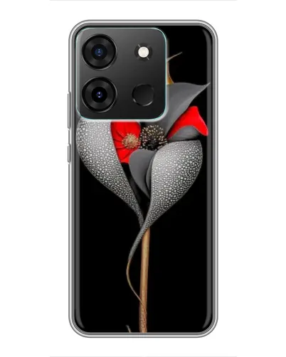 Чехол для Infinix Smart 7 с картинкой «Серебряный фантазийный цветок» Чехол для Infinix Smart 7 с картинкой «Серебряный фантазийный цветок»