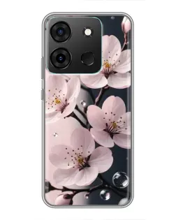 Чохол для Infinix Smart 7 з картинкою «Ніжня сакура та краплі» Чохол для Infinix Smart 7 з картинкою «Ніжня сакура та краплі»