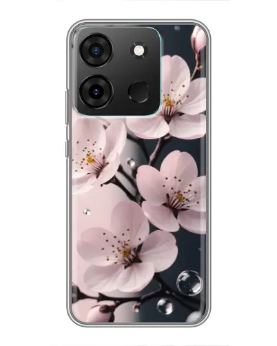 Чехол для Infinix Smart 7 с картинкой «Нежная сакура и капли» Чехол для Infinix Smart 7 с картинкой «Нежная сакура и капли»