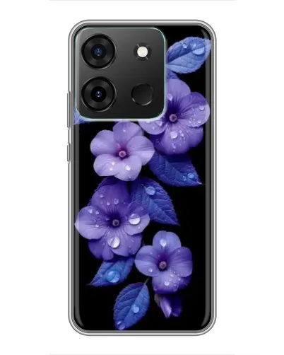 Чехол для Infinix Smart 7 с картинкой «Фиолетовые цветы с росою» Чехол для Infinix Smart 7 с картинкой «Фиолетовые цветы с росою»