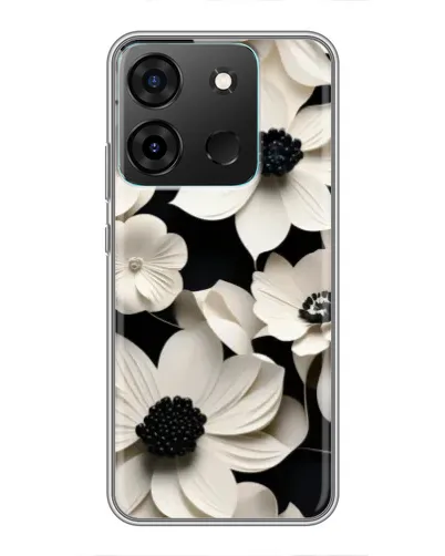 Чехол для Infinix Smart 7 с картинкой «Объемные белые цветы» Чехол для Infinix Smart 7 с картинкой «Объемные белые цветы»