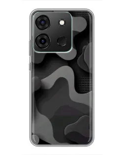 Чохол для Infinix Smart 7 з картинкою «Темний абстрактний камуфляж»