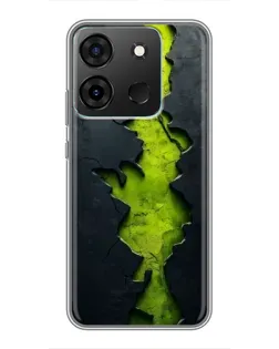 Чохол для Infinix Smart 7 з картинкою «Салатовий розлом скелі»