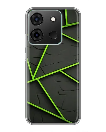 Чохол для Infinix Smart 7 з картинкою «Зелені геометричні лінії» Чохол для Infinix Smart 7 з картинкою «Зелені геометричні лінії»