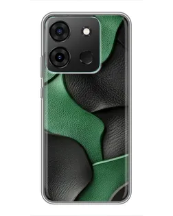 Чохол для Infinix Smart 7 з картинкою «Зелені шкіряні хвилі»