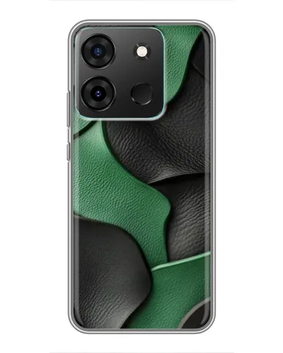 Чохол для Infinix Smart 7 з картинкою «Зелені шкіряні хвилі» Чохол для Infinix Smart 7 з картинкою «Зелені шкіряні хвилі»