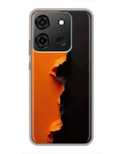 Чохол для Infinix Smart 7 з картинкою «Помаранчевий розлом»