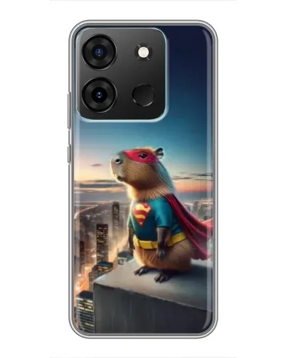 Чохол для Infinix Smart 7 з картинкою «Капі-мен супергерой»