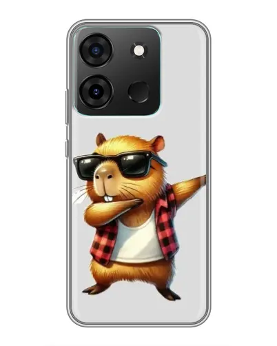 Чохол для Infinix Smart 7 з картинкою «Капібара репер даб»