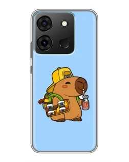 Чохол для Infinix Smart 7 з картинкою «Капібара на скейті»