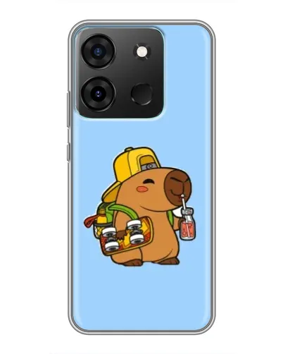Чохол для Infinix Smart 7 з картинкою «Капібара на скейті»