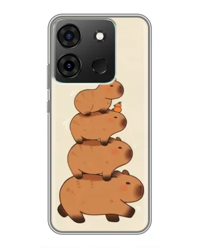 Чохол для Infinix Smart 7 з картинкою «Вежа з капібар»